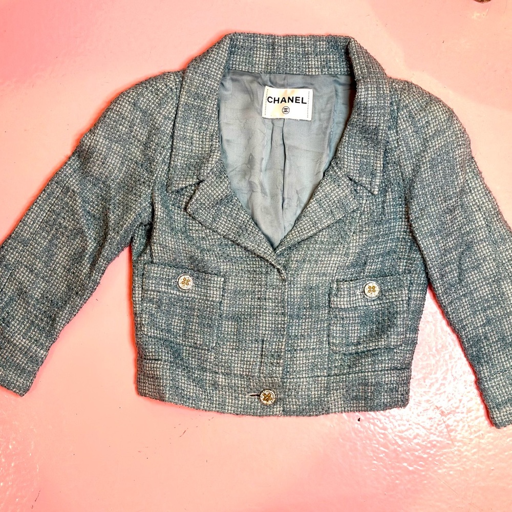 CHANEL Cruise 2013 Blue Tweed Jacket